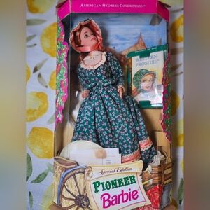 Barbie Pioneer Doll in Green Floral Dress 1994